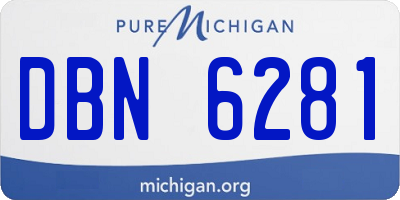 MI license plate DBN6281