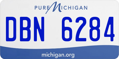 MI license plate DBN6284