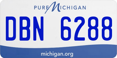 MI license plate DBN6288