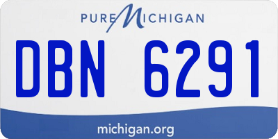 MI license plate DBN6291