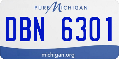 MI license plate DBN6301