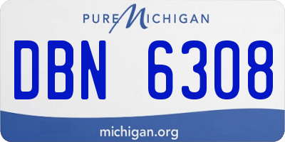 MI license plate DBN6308