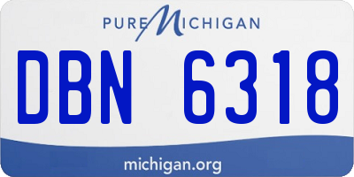 MI license plate DBN6318