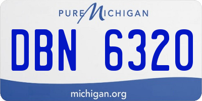 MI license plate DBN6320