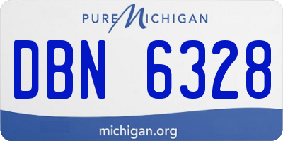 MI license plate DBN6328