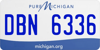 MI license plate DBN6336