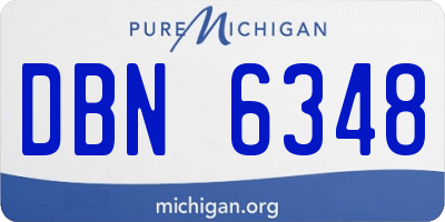 MI license plate DBN6348