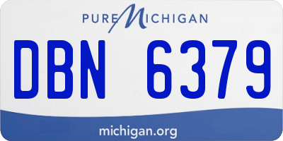 MI license plate DBN6379