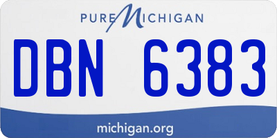 MI license plate DBN6383