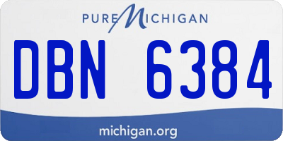 MI license plate DBN6384