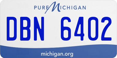 MI license plate DBN6402