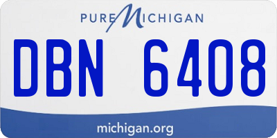 MI license plate DBN6408