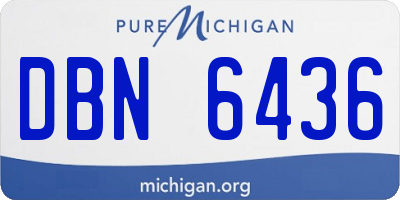 MI license plate DBN6436