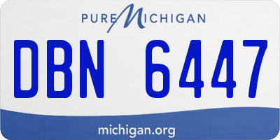 MI license plate DBN6447
