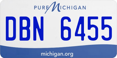MI license plate DBN6455