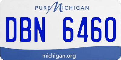 MI license plate DBN6460
