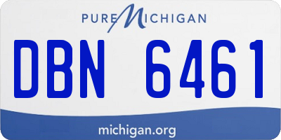 MI license plate DBN6461