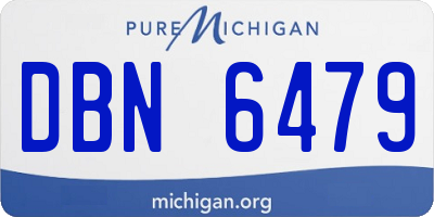 MI license plate DBN6479