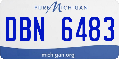 MI license plate DBN6483