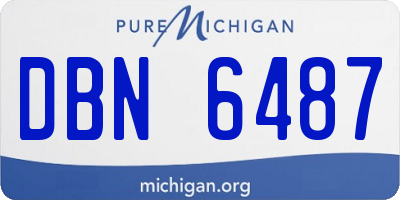 MI license plate DBN6487