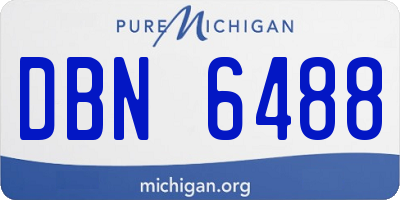 MI license plate DBN6488