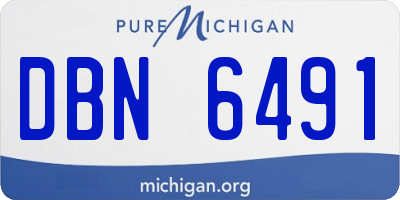 MI license plate DBN6491