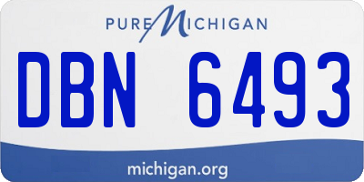 MI license plate DBN6493