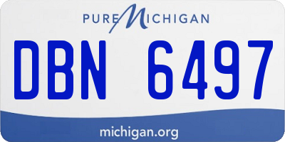 MI license plate DBN6497