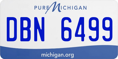 MI license plate DBN6499