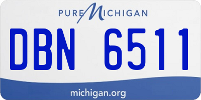 MI license plate DBN6511