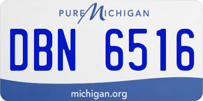 MI license plate DBN6516