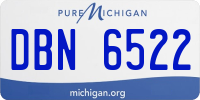 MI license plate DBN6522