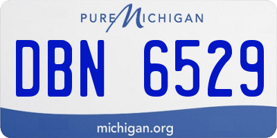 MI license plate DBN6529