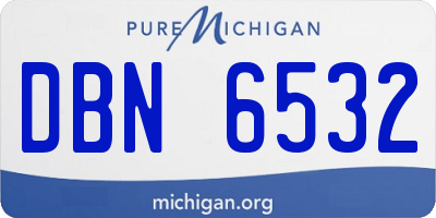 MI license plate DBN6532