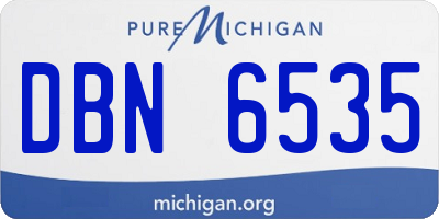 MI license plate DBN6535