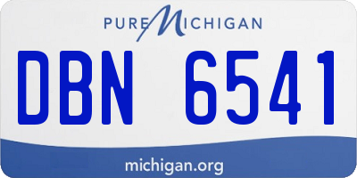 MI license plate DBN6541