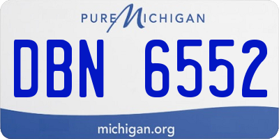 MI license plate DBN6552