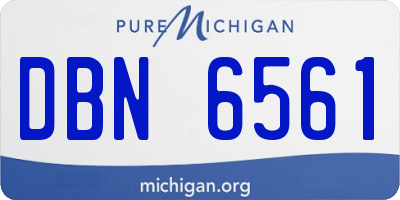 MI license plate DBN6561