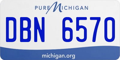 MI license plate DBN6570