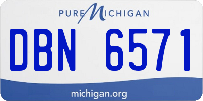 MI license plate DBN6571