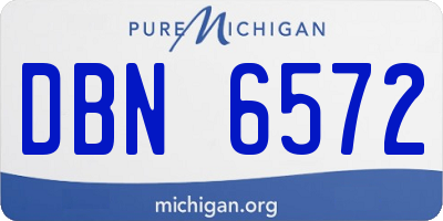 MI license plate DBN6572