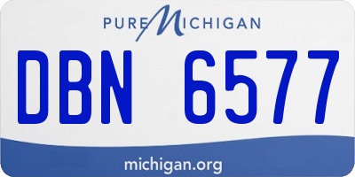MI license plate DBN6577