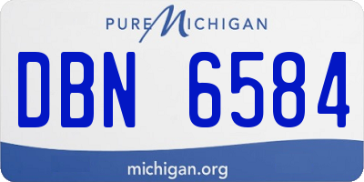 MI license plate DBN6584
