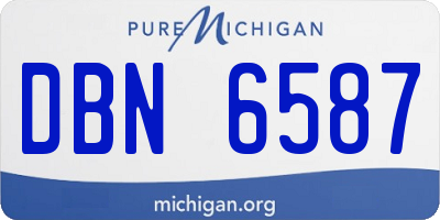 MI license plate DBN6587