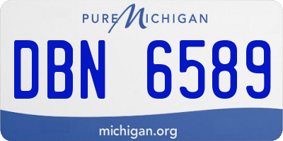 MI license plate DBN6589