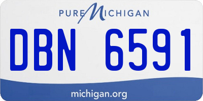 MI license plate DBN6591