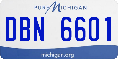 MI license plate DBN6601