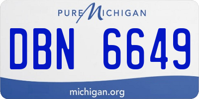 MI license plate DBN6649