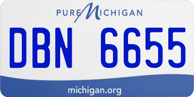 MI license plate DBN6655