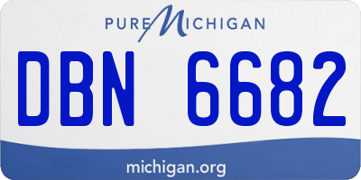 MI license plate DBN6682
